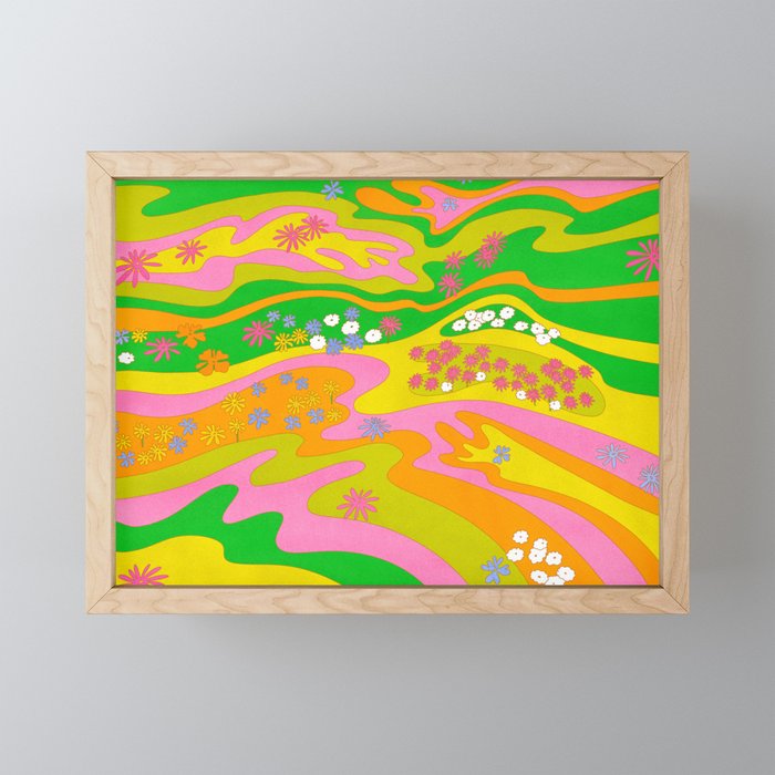 Sixties Landscape Mini Art Print Gallery Image 1