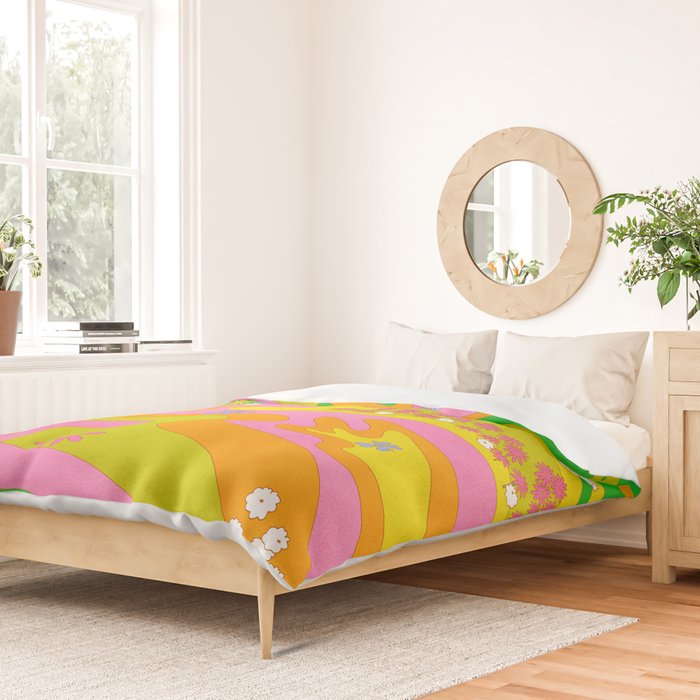 Sixties Landscape Duvet Cover Gallery Image 2
