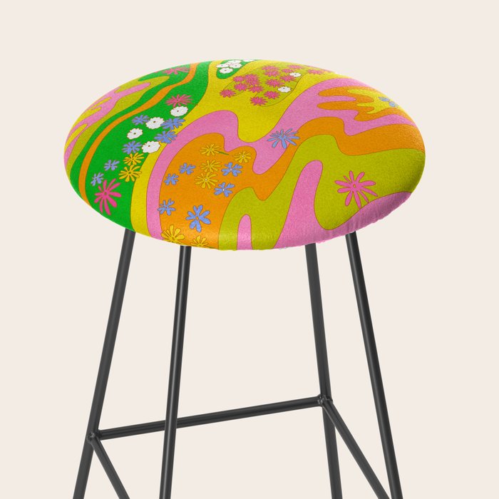 Sixties Landscape Stool Gallery Image 2