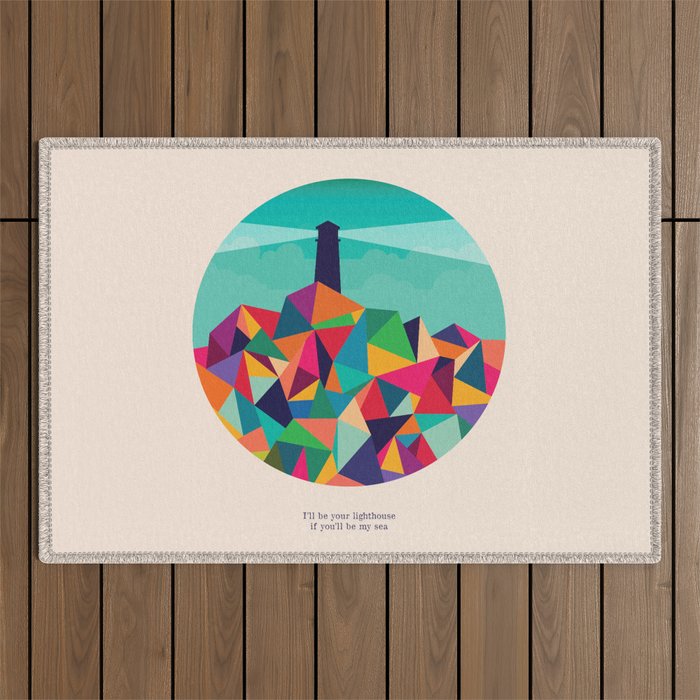 I'll be your lighthouse if you'll be my sea Outdoor Rug Gallery Image 1
