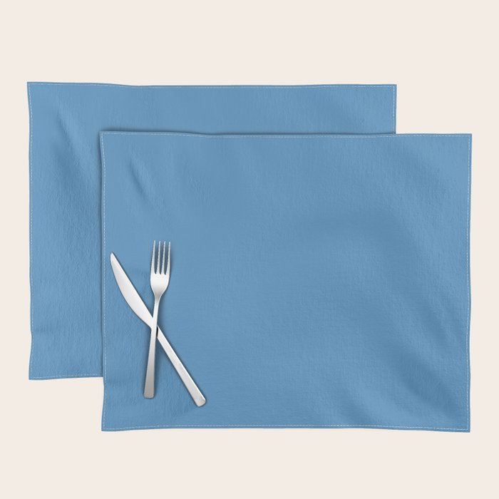 Solid Seaside Blue Placemat Gallery Image 1