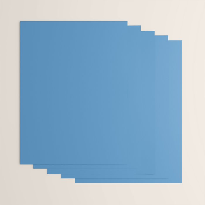 Solid Seaside Blue Wrapping Paper Gallery Image 3