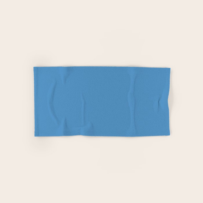 Solid Seaside Blue Bath Towel Gallery Image 1
