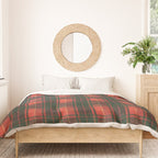 Classic Red Tartan Pattern Duvet Cover Gallery Image 3