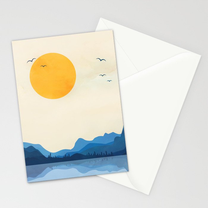 Minimalistic Landscape 11 Stationery Card Gallery Image 2