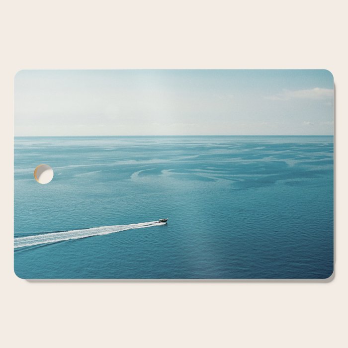 Travel photography print âBlue blue oceanâ photo art made in the south of italy Cutting Board Gallery Image 1