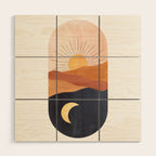 Abstract day and night Wood Wall Art Gallery Image 1