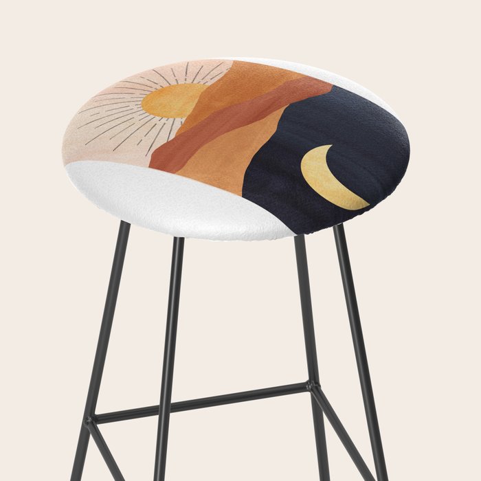 Abstract day and night Stool Gallery Image 2