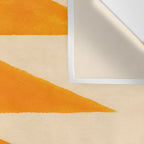 Vintage Scandinavian Orange Geometric Triangle Pattern Wall Tapestry Gallery Image 3