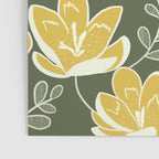 Gold on Green Blooms Poster Gallery Image 3