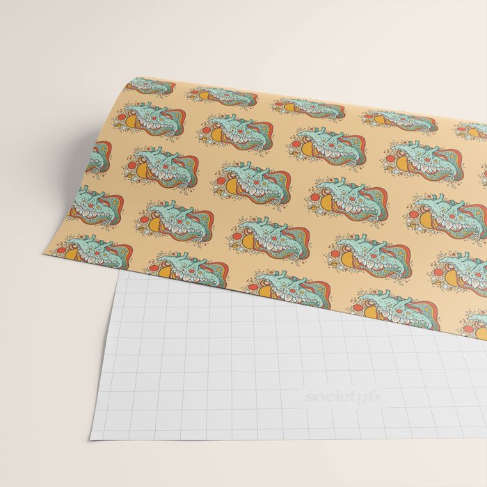 Star Stego | Retro Reptile Palette Wrapping Paper Gallery Image 2