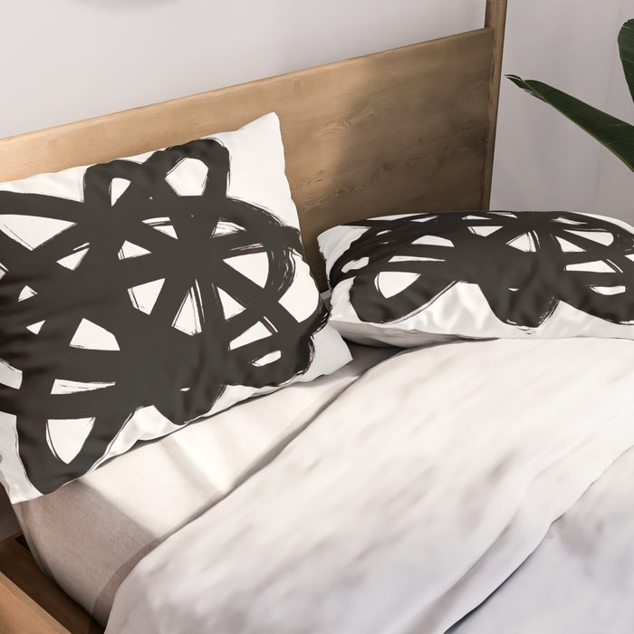 Ink Confusion White Background Pillow Sham Gallery Image 2