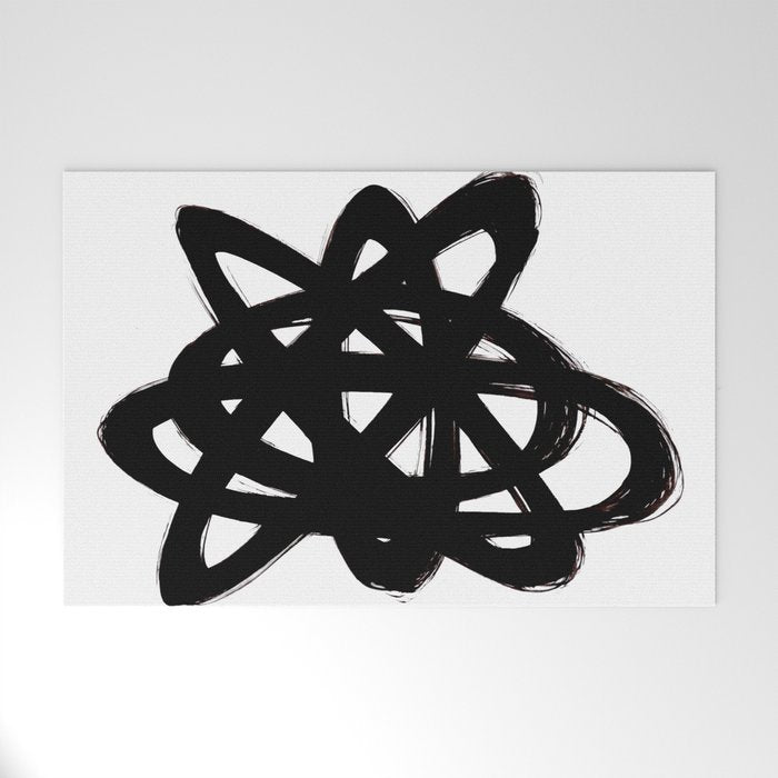 Ink Confusion White Background Welcome Mat Gallery Image 1