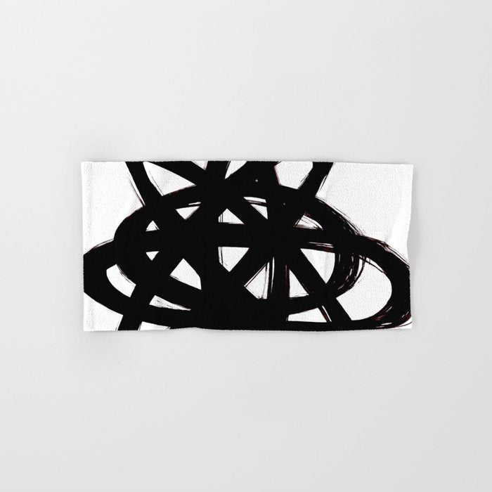 Ink Confusion White Background Bath Towel Gallery Image 1