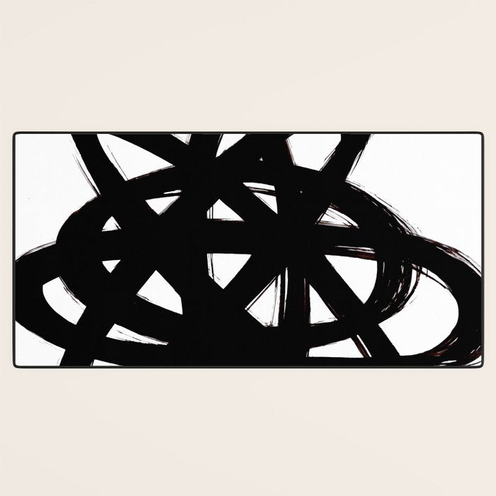 Ink Confusion White Background Desk Mat Gallery Image 3