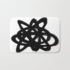 Ink Confusion White Background Bath Mat Gallery Image 1
