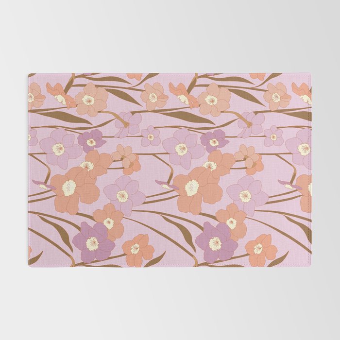 Purple Daffodil Pattern Rug Gallery Image 2