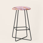 Purple Daffodil Pattern Stool Gallery Image 1