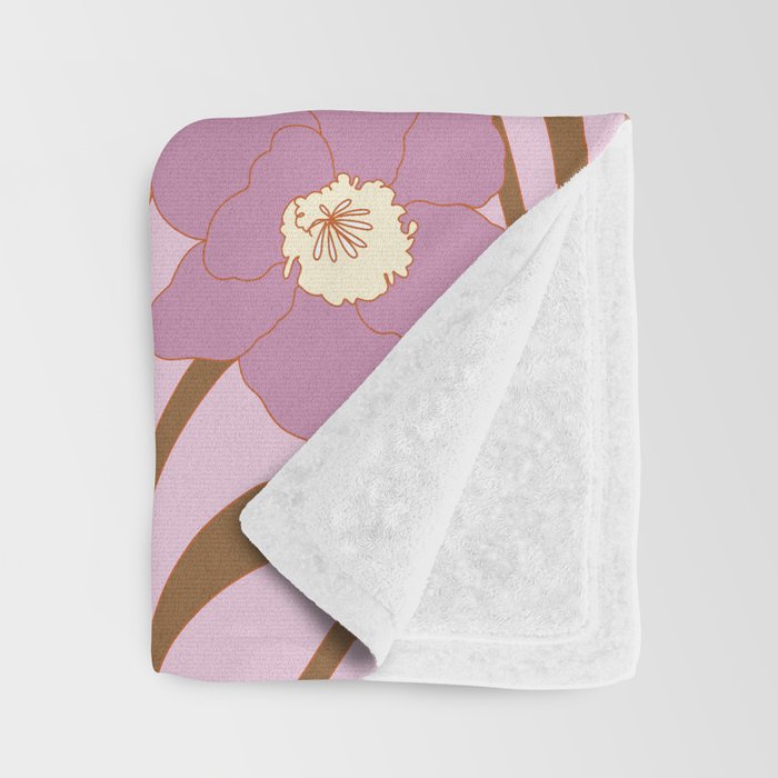 Purple Daffodil Pattern Throw Blanket Gallery Image 3