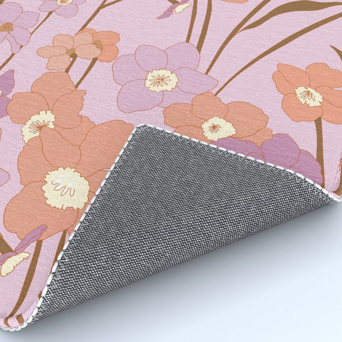 Purple Daffodil Pattern Rug Gallery Image 4