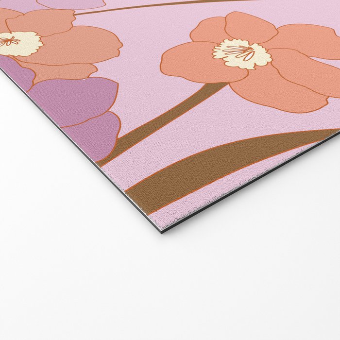 Purple Daffodil Pattern Welcome Mat Gallery Image 2