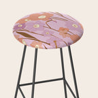 Purple Daffodil Pattern Stool Gallery Image 2