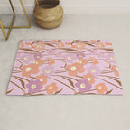 Purple Daffodil Pattern Rug Gallery Image 1