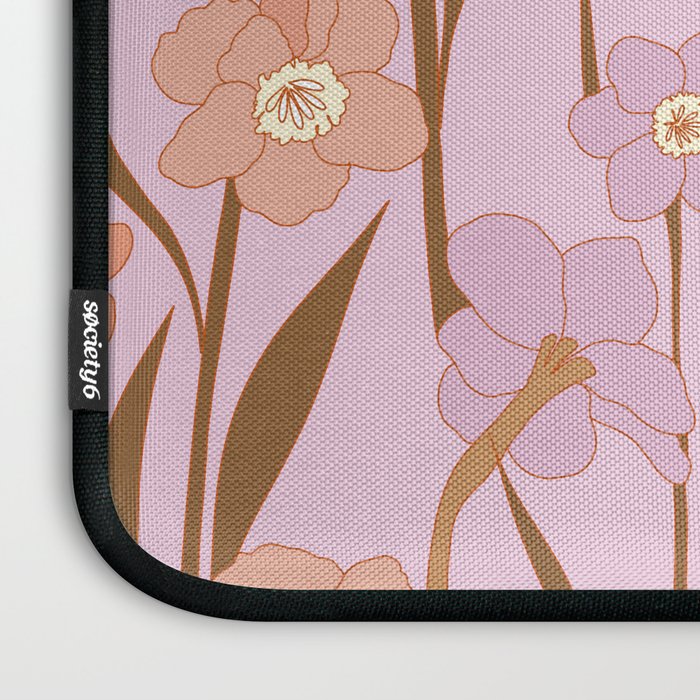 Purple Daffodil Pattern Laptop Sleeve Gallery Image 3