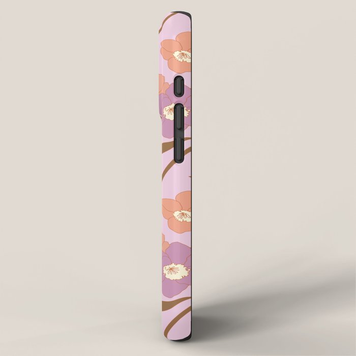 Purple Daffodil Pattern iPhone Case Gallery Image 2