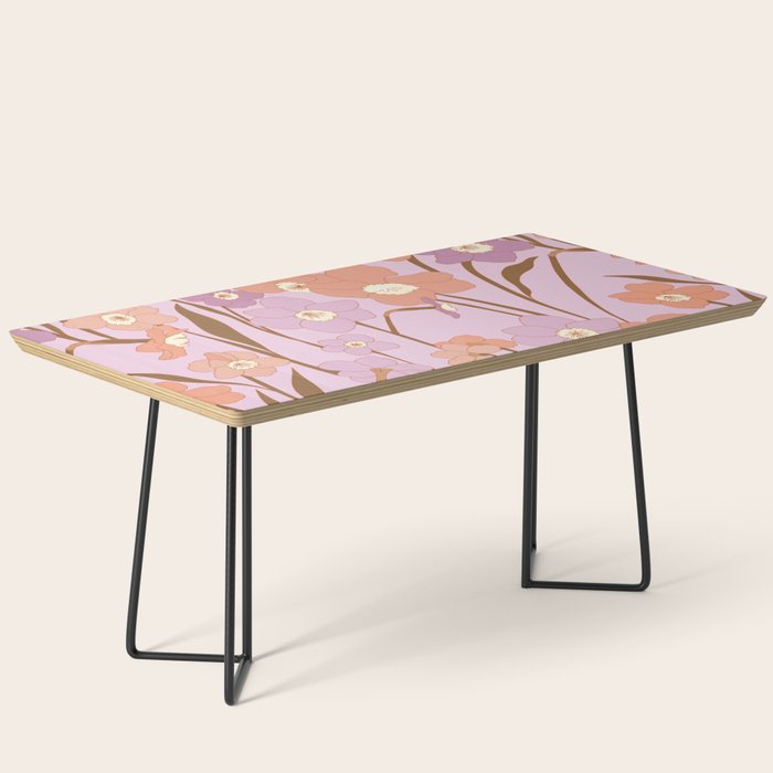 Purple Daffodil Pattern Coffee Table Gallery Image 1