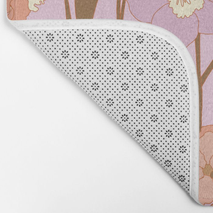 Purple Daffodil Pattern Bath Mat Gallery Image 2