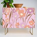 Purple Daffodil Pattern Credenza Gallery Image 1