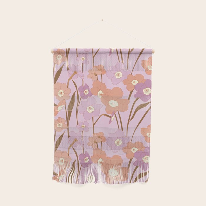 Purple Daffodil Pattern Wall Hanging Gallery Image 1