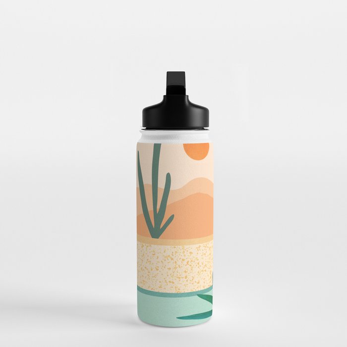 Southwest Poolside Desert Landscape Series Water Bottle Gallery Image 3