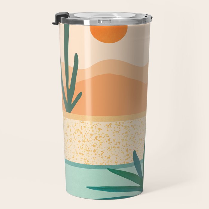 Southwest Poolside Desert Landscape Series Travel Mug Gallery Image 3