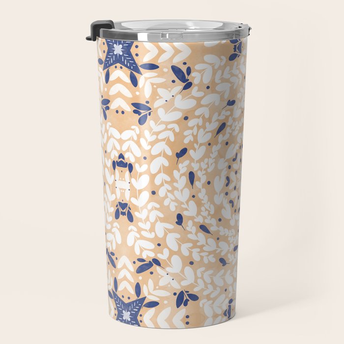 Pink Circular Nature Tiles PB Travel Mug Gallery Image 3