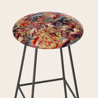 Flamingos and Floral Pattern Stool Gallery Image 2