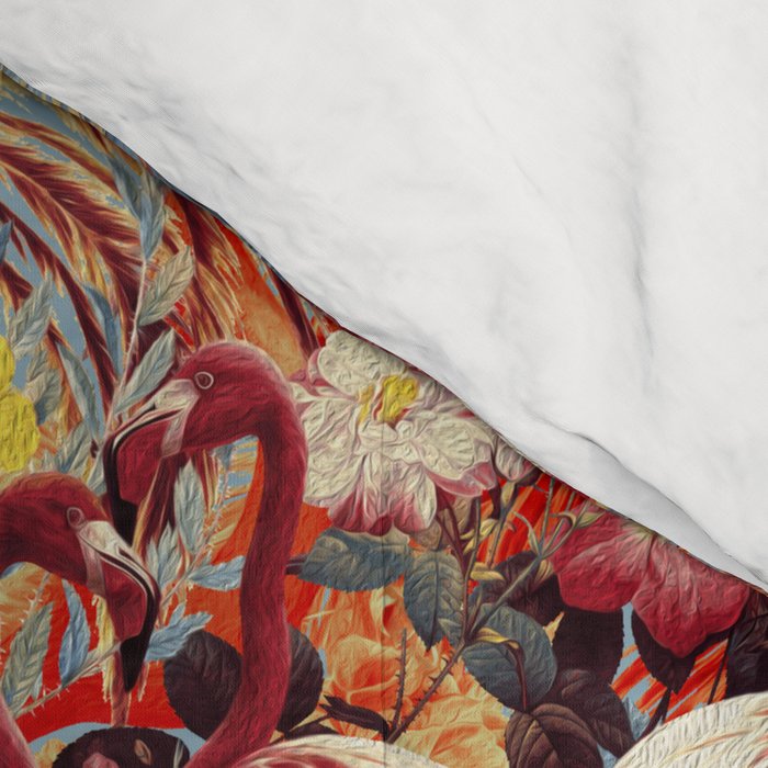 Flamingos and Floral Pattern Comforter Gallery Image 4
