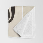 Minimalist Cats in Black and White Throw Blanket Gallery Image 3