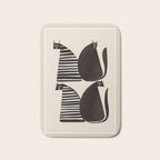 Minimalist Cats in Black and White Bath Mat Gallery Image 1