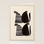 Minimalist Cats in Black and White Stationery Card Gallery Image 2