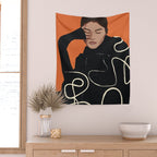 Thinking of a moment 2 Wall Tapestry Gallery Image 2