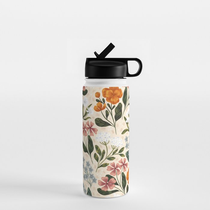 Wild Flowers ~ vol2.  vintage inspired botanical Water Bottle Gallery Image 1