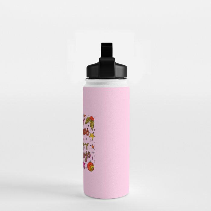 Merry Christmas and Happy Holidays Water Bottle Gallery Image 2