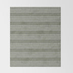 farmhouse stitch - olive Throw Blanket Gallery Image 2