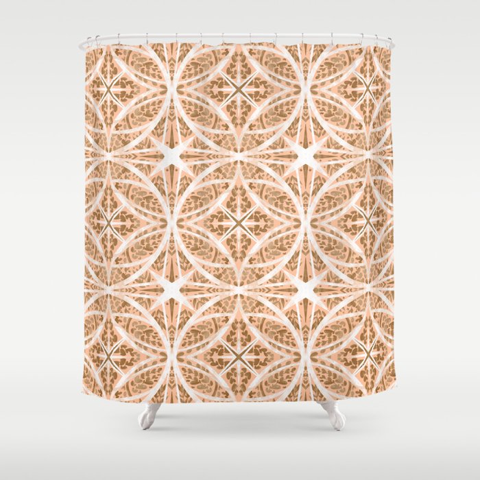 Tile wild leaves starry PF1 Shower Curtain Gallery Image 1