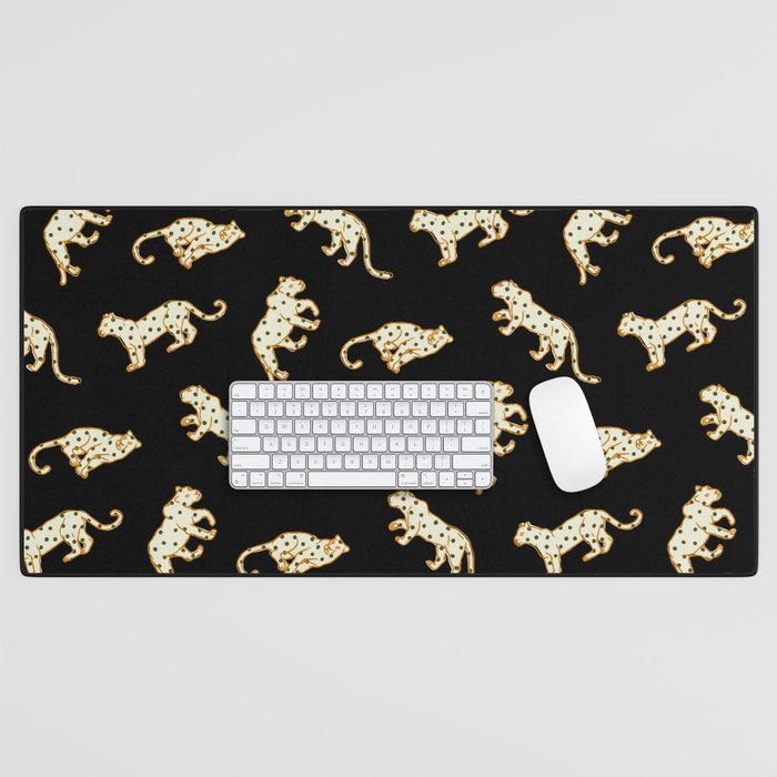 Leopard at Night Desk Mat Gallery Image 1