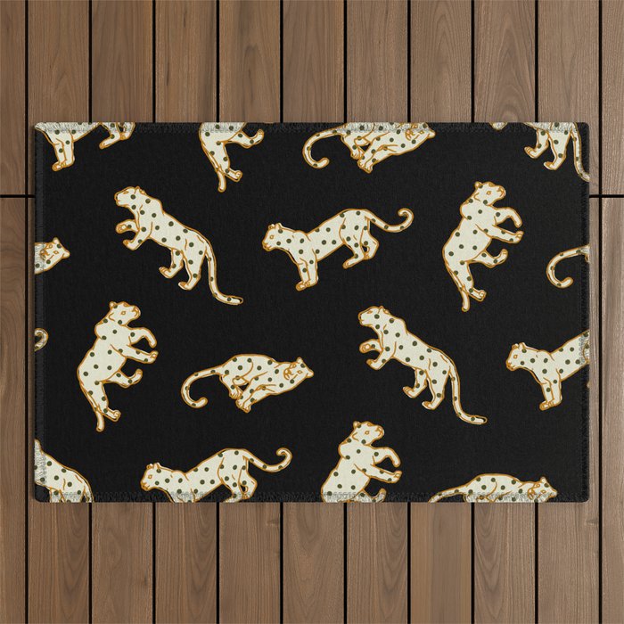 Leopard at Night Outdoor Rug Gallery Image 1