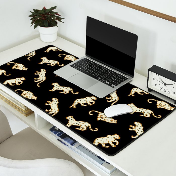 Leopard at Night Desk Mat Gallery Image 2