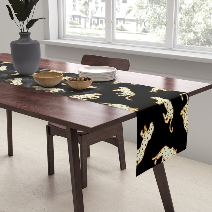 Leopard at Night Table Runner Gallery Image 2